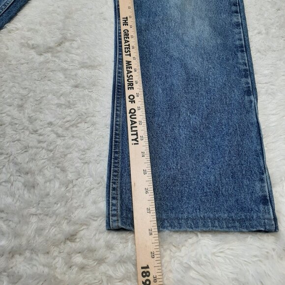 Vintage Chaps Ralph Lauren Man's Blue Relax Fit Straight Legs Denim Jeans 36/34 - Picture 7 of 10